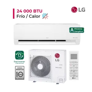 Aire Acondicionado LG Split De 24,000 BTU/H Inverter Frío/Calor